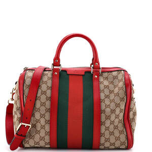 Gucci Medium Vintage Web Boston Bag